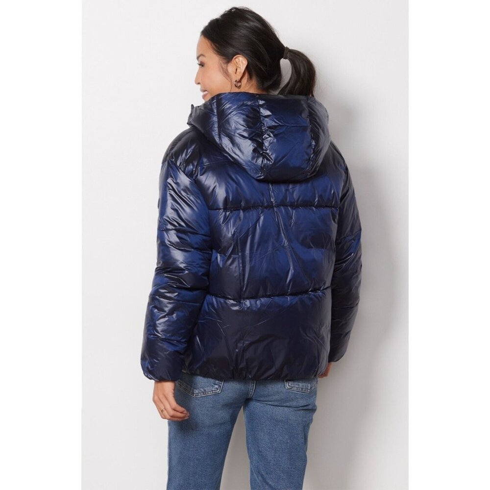 Save The Duck Nicki Short Puffer Coat Blue Women's Size 1 Small New With Tag - Picture 5 of 8
